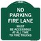 Signmission Fire Lane Must Accessible All Time to Fire Trucks, Green & White Alum Sign, 18" x 18", GW-1818-23997 A-DES-GW-1818-23997 - alternate 1